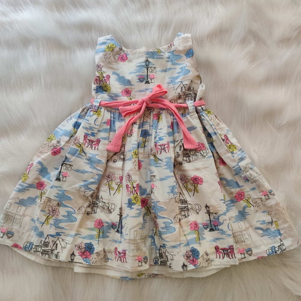 Pumpkin patch cotton dress, 6-12months